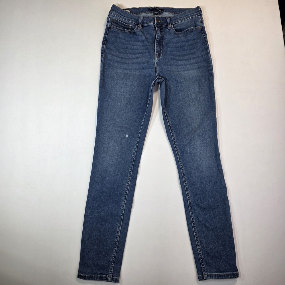 Calvin Klein Jeans Womens 10 High Rise Skinny Blue Stretch Denim Jeans 30x28